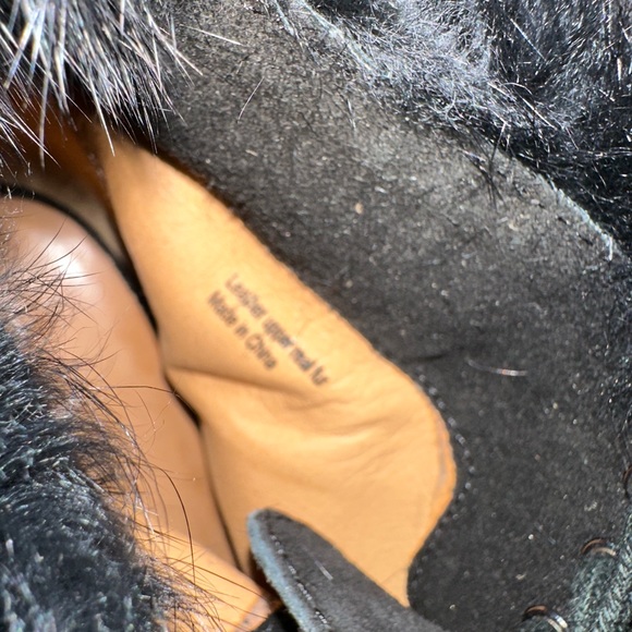 L.A.M.B. Pier suede booties with rabbit fur cuff used - Picture 5 of 8